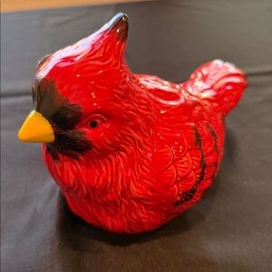 GC Home Decor Hand Painted Christmas Cardinal Bird Potpourri Holder Figurine